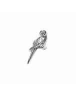 Silver 3D Parrot Charm