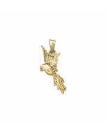 10K Yellow Gold Parrot Pendant