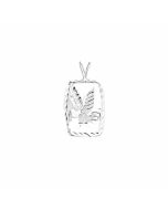 Silver Rectangular Eagle Pendant