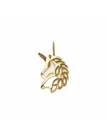 10K Yellow Gold Unicorn's Head Pendant