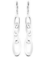 Silver Long Linked Drop Down Earrings