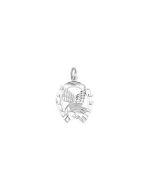 Silver Eagle in a Horseshoe Charm