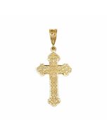 10K Yellow Gold Large Filigree Cross Pendant
