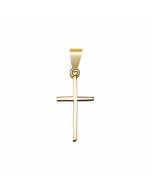 10K Yellow Gold Plain Cross Pendant