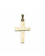 14K Yellow Gold Plain Cross Pendant