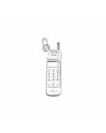 Silver Cellphone Charm