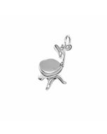 Silver 3D Barber Chair Charm