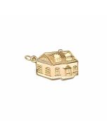 10K Yellow Gold Big House Pendant