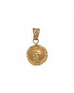 10K Yellow Gold 3D The Globe Pendant