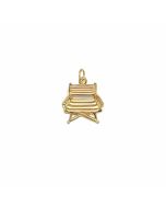 10K Yellow Gold 3D Director's Chair Charm