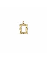 10K Yellow Gold Frame Charm