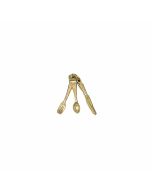10K Yellow Gold 3D Fork, Spoon & Knife Charm