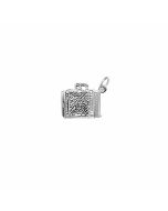 Silver 3D Briefcase Charm