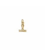 10K Yellow Gold 3D Stamp Charm