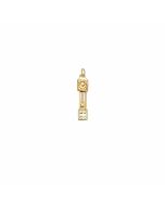 10K Yellow Gold 3D Grandfather Clock Pendant