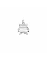 Silver 3D Director's Chair Charm
