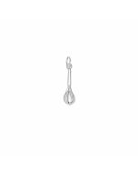 Silver 3D Whisk Charm