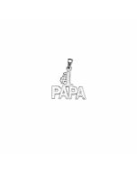 Silver "#1 PAPA" Charm