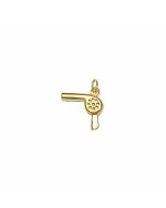 10K Yellow Gold 3D Hair Dryer Charm