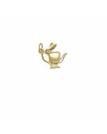 10K Yellow Gold 3D Tea Pot Charm