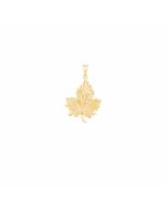 10K Yellow Gold Large Maple Leaf Pendant
