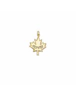 10K Yellow Gold Maple Leaf Canada Charm
