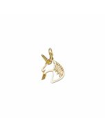10K Yellow Gold Unicorn's Head Pendant