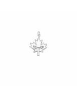 Silver Maple Leaf Canada Charm