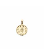 10K Yellow Gold Round Large Celtic Knot Pendant