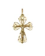 10K Yellow Gold Crucifix Pendant