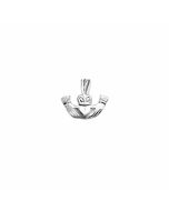 10K White Gold Mini Claddagh Pendant