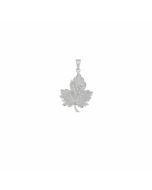 Silver Large Maple Leaf Pendant