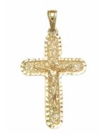 10K Yellow Gold Large Crucifix Pendant
