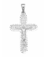 Silver Large Crucifix Pendant