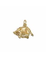 10K Yellow Gold 3D Wild Boar Charm