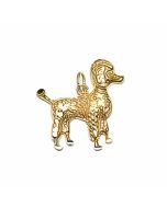 10K Yellow Gold Poodle Dog Charm