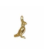 10K Yellow Gold 3D Puffin Bird Charm