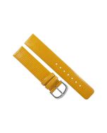 18mm Orange Flat Lizard Print Leather Watch Band