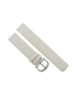 18mm Off White Flat Lizard Print Leather Watch Band