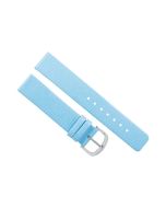 18mm Light Blue Flat Lizard Print Leather Watch Band