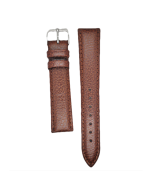 18mm Brown Padded Scratched Style Leather Watch Band