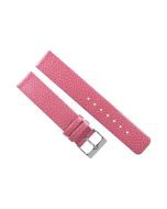18mm Dark Pink Flat Scratched Style Leather Watch Band