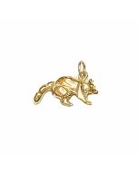 10K Yellow Gold 3D Raccoon Charm