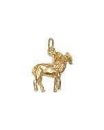 10K Yellow Gold 3D Ram Charm