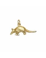 10K Yellow Gold 3D Armadillo Charm