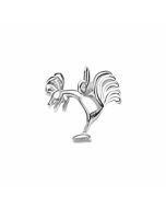 Silver 3D Rooster Pendant