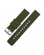 18mm Seaweed Green Plain Silicone Watch Band with Quick Release Pins