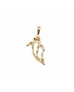 10K Yellow Gold Shark Pendant