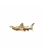 10K Yellow Gold 3D Shark Charm