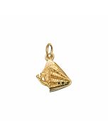 10K Yellow Gold 3D Conch Shell Charm